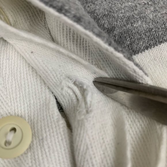 Y2K Gap Oversized Horizontal Striped Boyfriend Henley Long Sleeve Pullov… - Picture 14 of 16